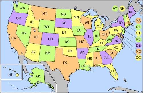 US staatliche Abkürzungs map.png